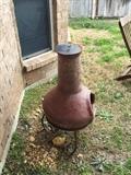 Chiminea with stand. 