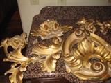 19th Century French gilt WoodCarved Fragments
