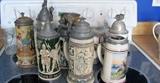 Collection of Steins including Lithopanes
