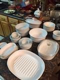 Lots of corningware! 