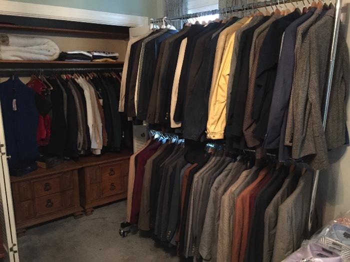 Excellent selection of vintage and NEW men's suits and sports jackets. Many are from local New Orleans department stores. There are some really nice jackets available here, as well as vests, ties, overcoats, etc. 