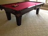 8' Olhausen Reno billiards table with burgundy felt
