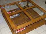Glass top coffee table