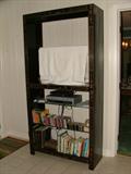 Oriental bookcase with adjustable glass shelves