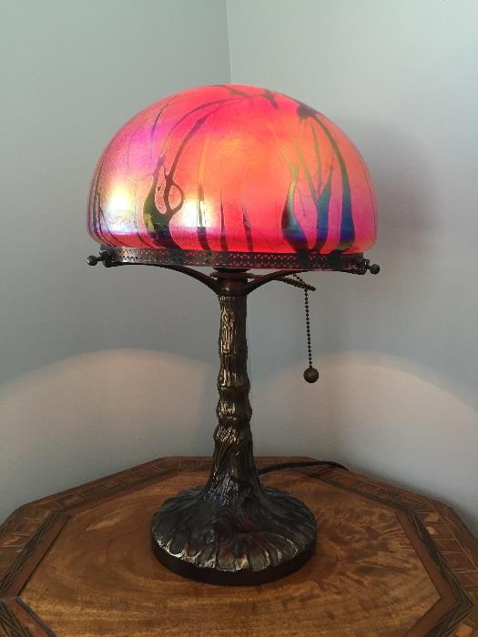                     Artist signed Quoizel table lamp
