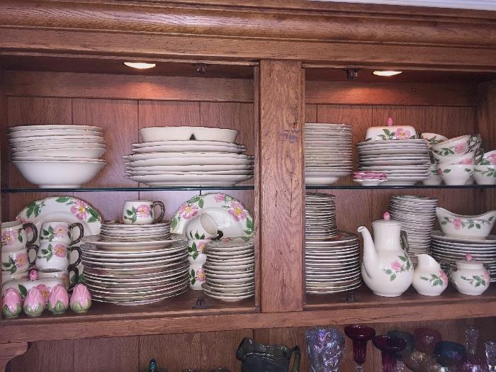   200+ pieces Franciscan "Desert Flower" dinnerware    trays, platters, divided bowls, C & S, Teapot, soup bowls, dinner plates, luncheon plates, covered butter, cereal, butter pats, gravy boat and more!