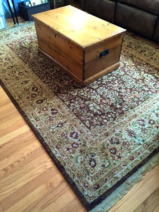                Old Chest and Hand-Tied Silk Carpet