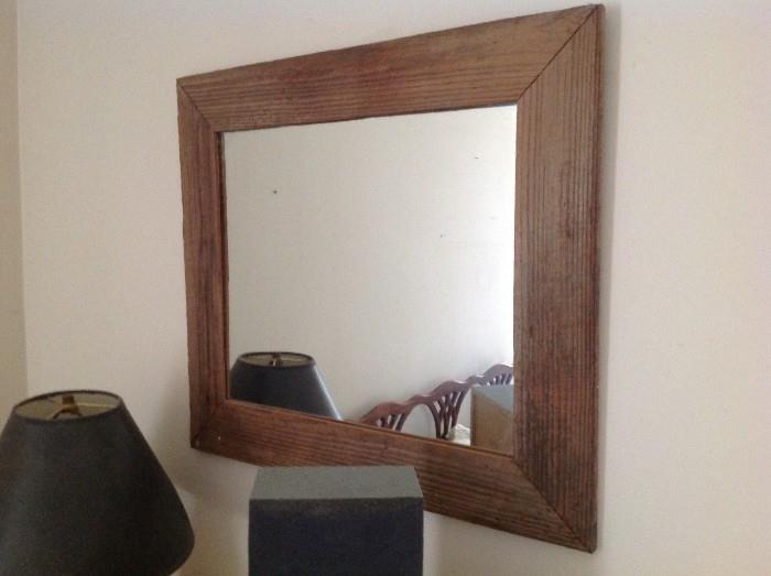 Wood Frame Mirror $ 30.00