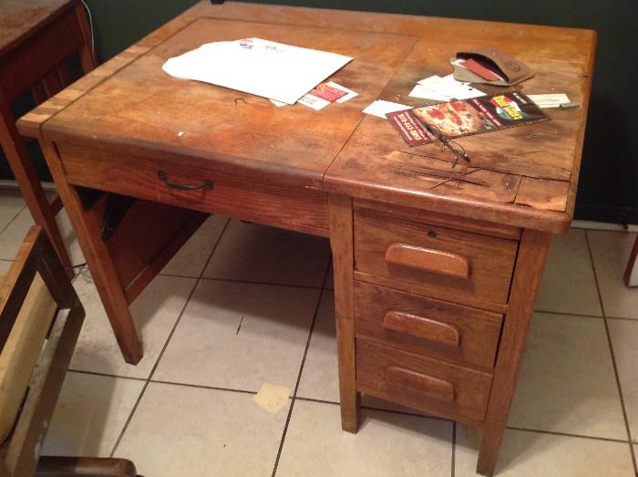 Vintage Wood Desk $ 80.00