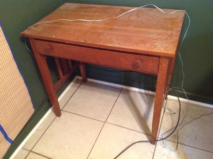 Wood one drawer Table $ 30.00