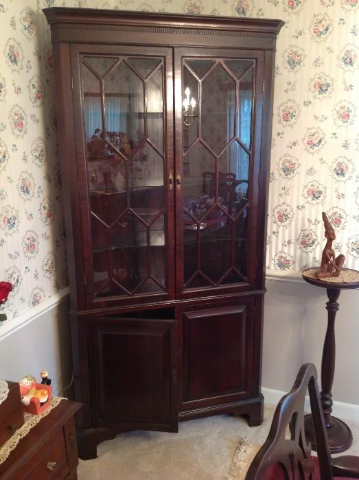 Antique Corner Cabinet $ 300.00