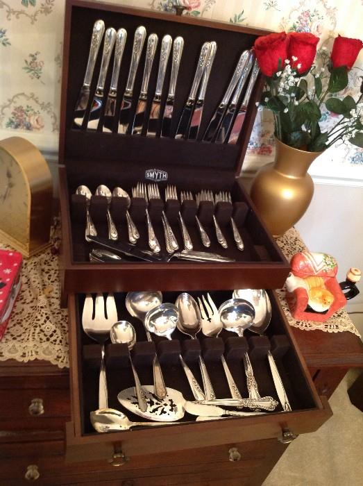 International Sterling Silver Set - Blossom Time - 54 Pieces $ 850.00