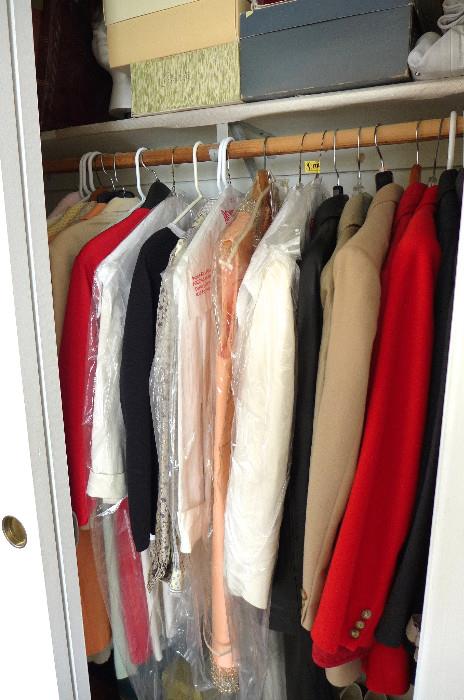 Closets filled with clean clothes...  men and women!