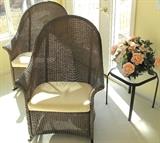 Set includes sofa, two rockers and table.