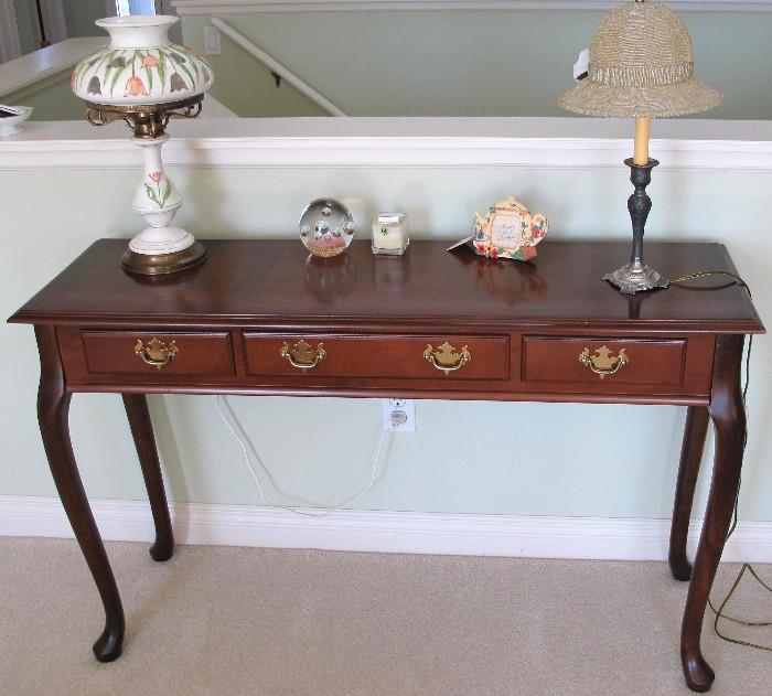 Cherry accent table.