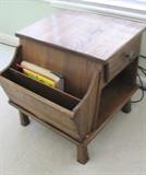 Brandt of Texas ranch oak side table magazine rack.