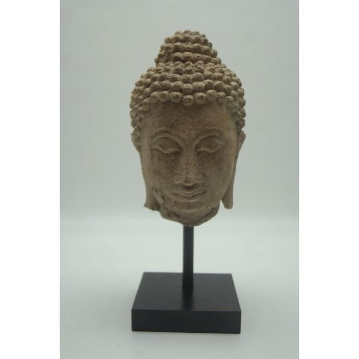 4: 15th/16th C. Carved Cambodian Buddha Head