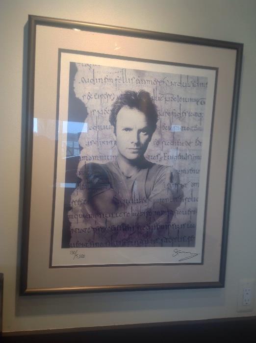 Autographed and Numbered Photograph of Sting