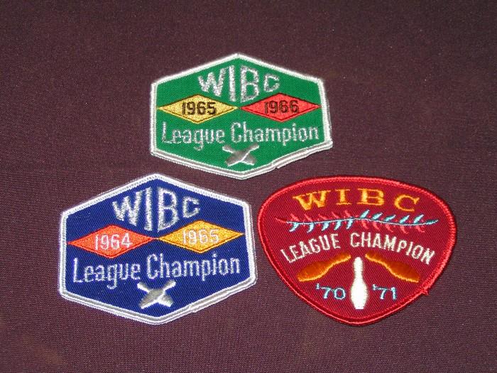 WIBC vintage bowling patches 