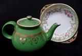 www.CTOnlineAuctions.com/SandhillsNC                 Vintage Hall Teapot and Nippon Dish  