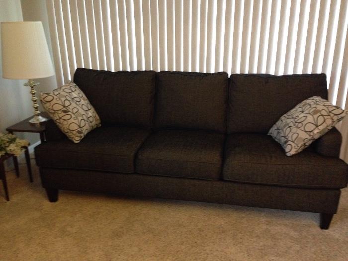 Beautiful couch from Art Van in Black Pepper color.