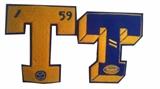 Football and Baseball Varsity Letters T and J Varies Sizes and Years
Condition:Used
Shipping:Yes
Size:
Location:9