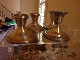 sterling candlesticks - 2 pair