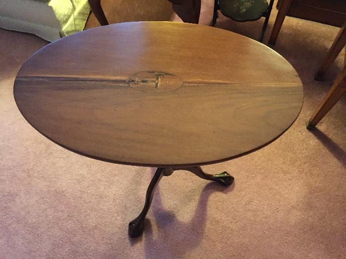 Turn of the Century Drop Table Nice Marquetry  $375.00  American Made