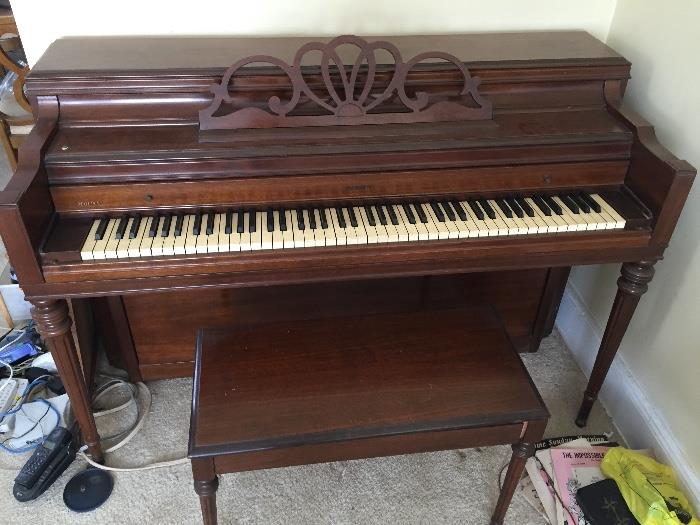 Beautiful Piano with Bench $225.00