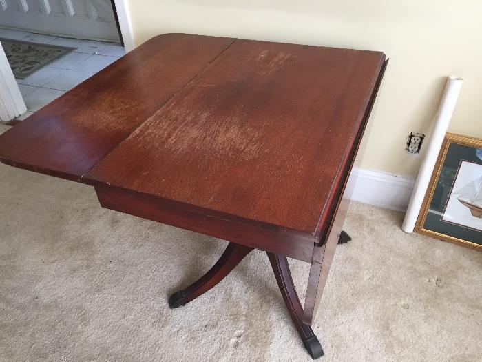 Turn of Century Drop Leaf table, larger shown with one leaf down $125.00