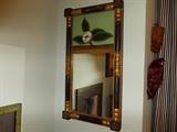 Reverse painted Magnolia Empire mirror