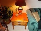 End table and lamp