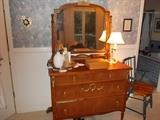 Antique mirrored dresser