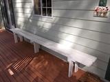 Long wooden bench