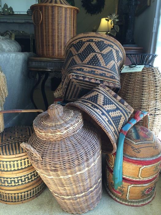 Exotic baskets and food carriers,