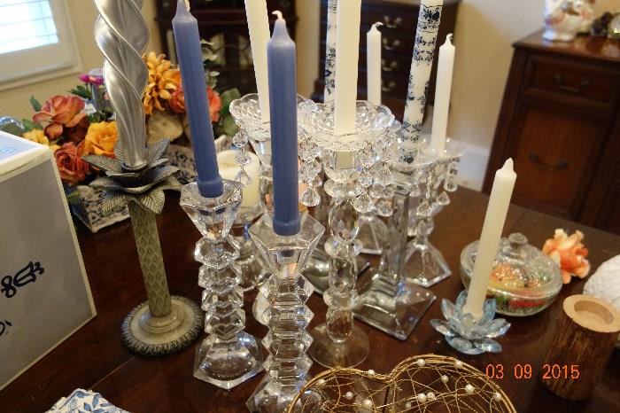 Crystal candlesticks