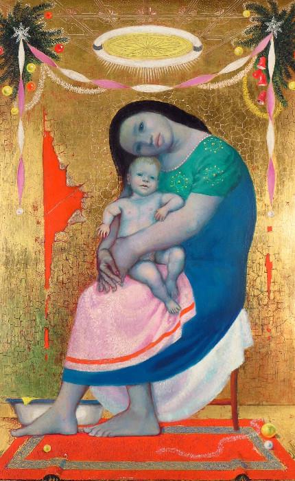 Colleen Browning, English-American,  1918-2003, Mother and Child at Christmas. Estimate $3,000-5,000