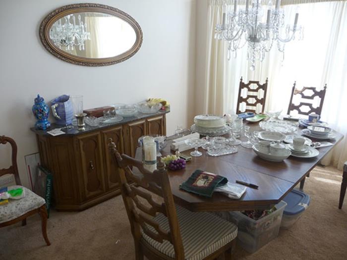 Dining Room Table and Chairs and Buffet