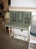 1930's small ladies desk - painted mahogany.