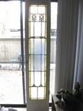 Approximate size 6' X 20".  Very nice stained glass door.