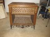 Wicker end table