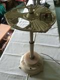antique lighted smoker's stand lamp