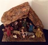 Nativity Scene with Manager Figurines