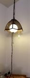 Vintage Retro 70's Wider Rattan Swag Lamp