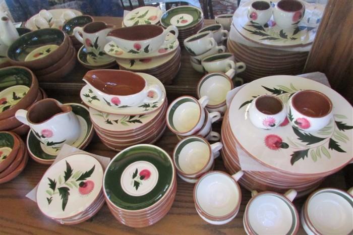 Thistle Stangl Pottery Trenton NJ this is a very large set with serving pieces.