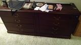 mahogany dresser 100.00 two night stands 75.00 pair and queen bed 150.00