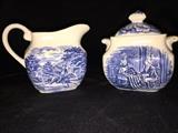 Liberty Blue Creamer/Sugar