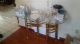 Glass & Chrome Sofa Table