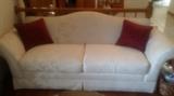 Sofa & Chair: White with pattern design (like-new)