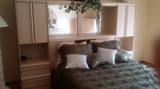 Bedroom Set (Queen): White-Washed 4-Piece with Mattress & Box Spring